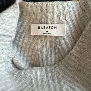 Babaton Light Gray Knit Top
